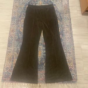 Olive green flare pants